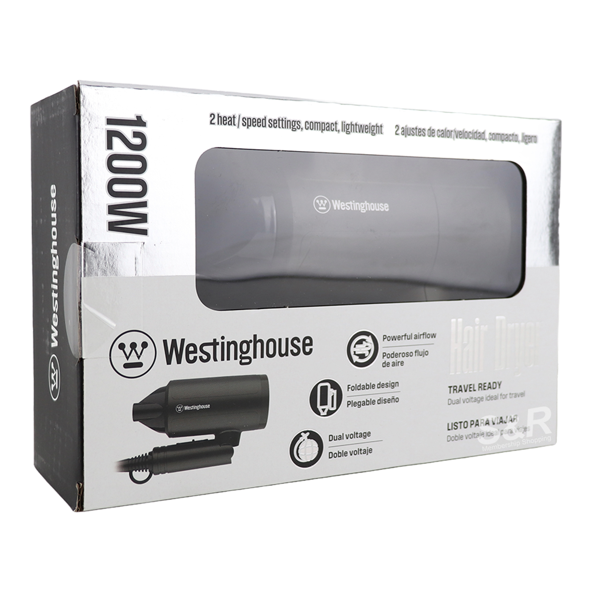 Westinghouse Travel Ready Hair Dryer WHHD003 Westinghouse Travel Ready Hair Dryer WHHD003